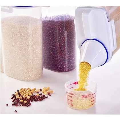 2 ou 3 un Pote Hermético 2L Com Copo Medidor Plástico para Produtos de Limpeza ou Mantimentos