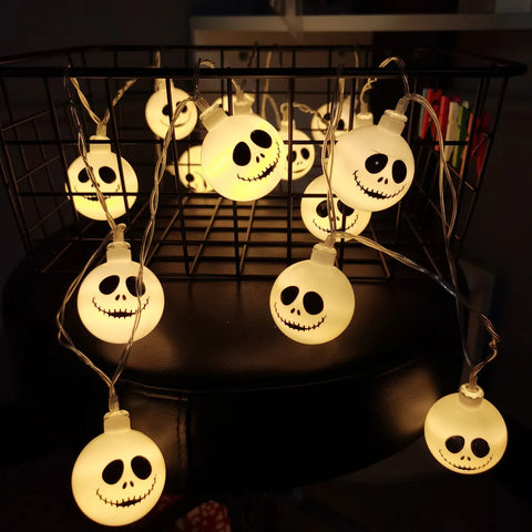Cordão de Luzes LED Fantasma Halloween