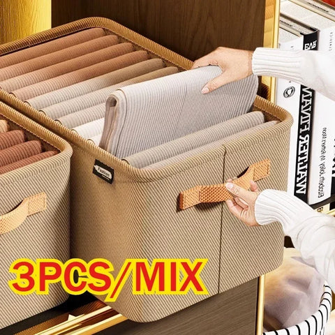 Engrossar roupas organizador calças camisola armários de armazenamento gavetas organizador jeans caixa de armazenamento guarda-roupa organizadores de armazenamento de roupas