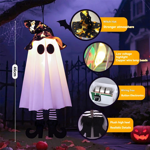 Luzes LED Spectre de Halloween – Enfeites Pendurados