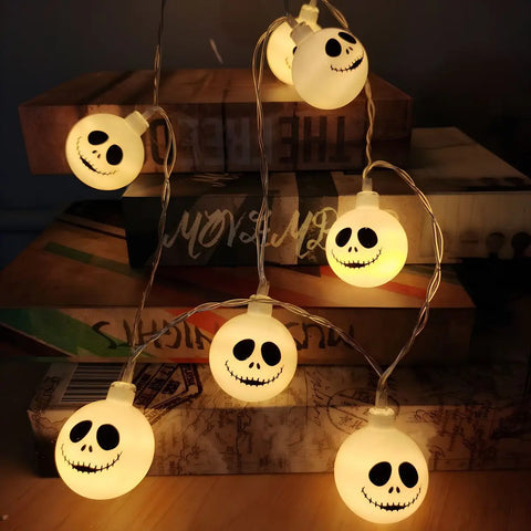 Cordão de Luzes LED Fantasma Halloween