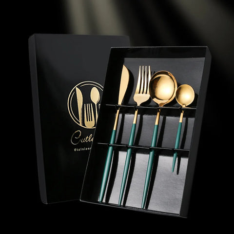 Conjunto de Talheres em Aço Inoxidável – 2 ou 4 Peças