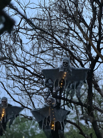 Fantasma Esqueleto de Halloween com LED – 1 Peça