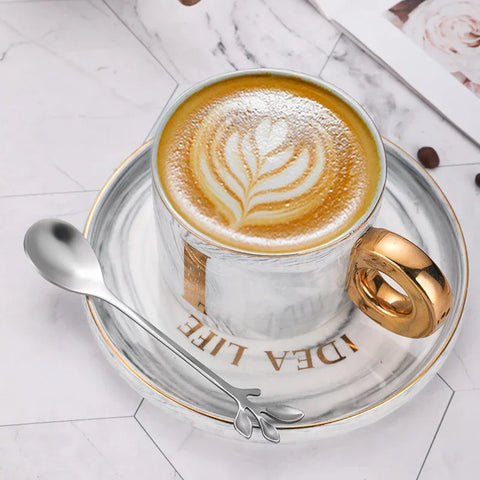 Conjunto com 6 Colheres Criativas em Aço Inoxidável – Design Folha