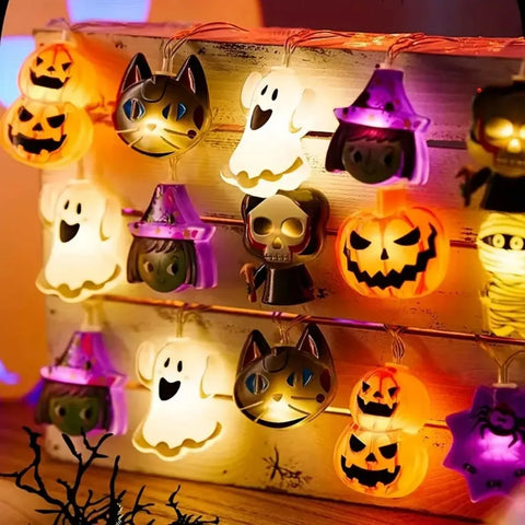 Cordão de Luzes LED Decorativas de Halloween – 1,5m/3m
