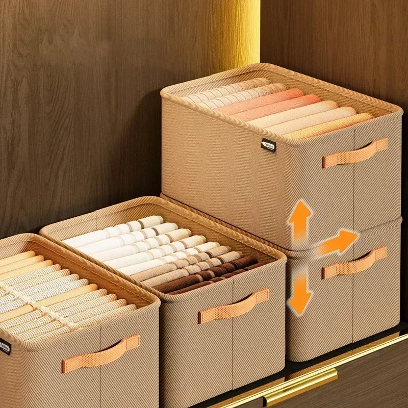 Engrossar roupas organizador calças camisola armários de armazenamento gavetas organizador jeans caixa de armazenamento guarda-roupa organizadores de armazenamento de roupas