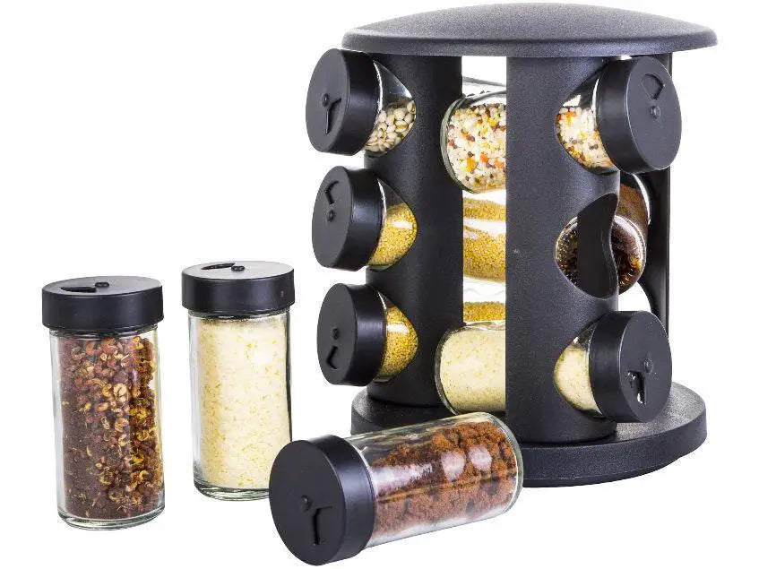 Porta Temperos Brinox Lock & Stock – 10 Peças com Suporte Giratório