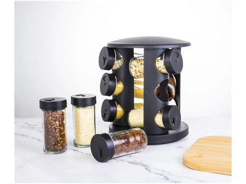 Porta Temperos Brinox Lock & Stock – 10 Peças com Suporte Giratório