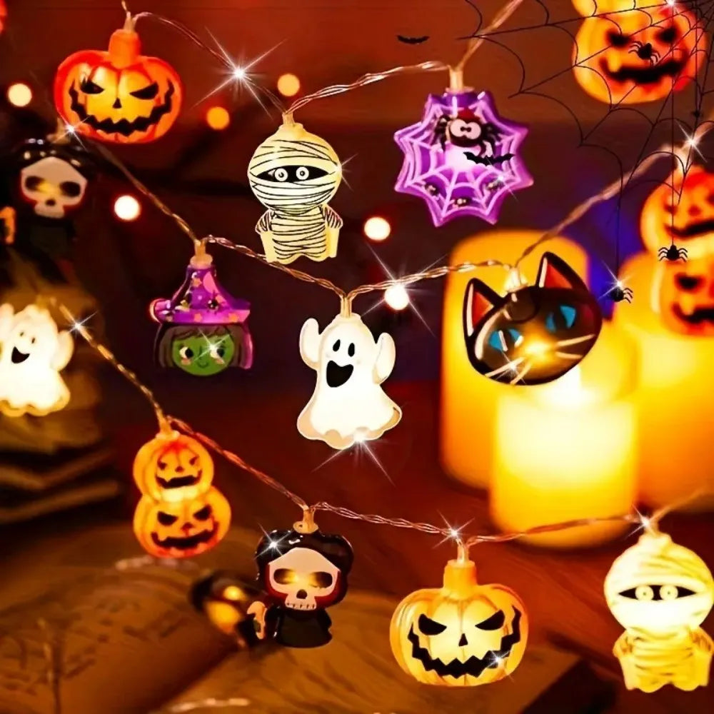 Cordão de Luzes LED Decorativas de Halloween – 1,5m/3m
