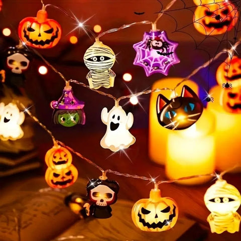 Cordão de Luzes LED Decorativas de Halloween – 1,5m/3m