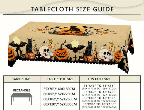 Toalha de Mesa Temática de Halloween – Poliéster Retangular