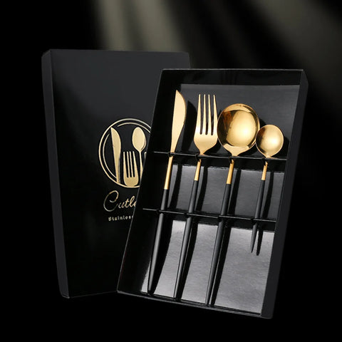 Conjunto de Talheres em Aço Inoxidável – 2 ou 4 Peças