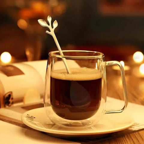 Conjunto de talheres criativos para café, 20 peças, dourados, mini colheres de café, utensílios de cozinha domésticos, colher de café expresso