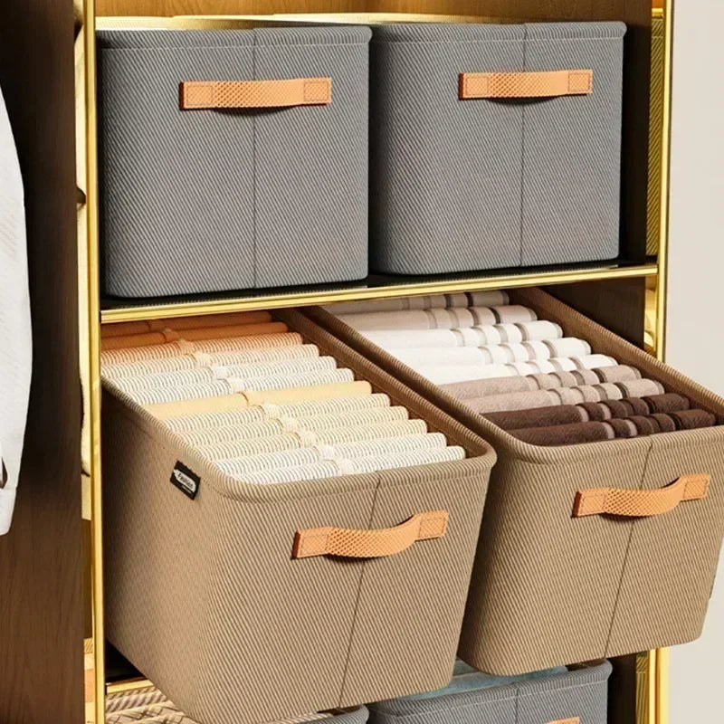 Engrossar roupas organizador calças camisola armários de armazenamento gavetas organizador jeans caixa de armazenamento guarda-roupa organizadores de armazenamento de roupas